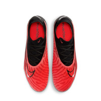 Nike Phantom Elite GX Gras Voetbalschoenen (FG) Felrood Zwart Wit