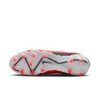 Nike Phantom Elite GX Gras Voetbalschoenen (FG) Felrood Zwart Wit