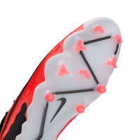 Nike Phantom Elite GX Gras Voetbalschoenen (FG) Felrood Zwart Wit