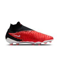 Nike Phantom GX Elite DF Gras Voetbalschoenen (FG) Zwart Felrood Wit