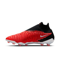 Nike Phantom GX Elite DF Gras Voetbalschoenen (FG) Zwart Felrood Wit