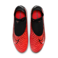 Nike Phantom GX Elite DF Gras Voetbalschoenen (FG) Zwart Felrood Wit