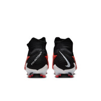 Nike Phantom GX Elite DF Gras Voetbalschoenen (FG) Zwart Felrood Wit