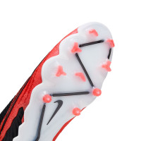 Nike Phantom GX Elite DF Gras Voetbalschoenen (FG) Zwart Felrood Wit