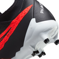 Nike Phantom GX DF Academy Gras / Kunstgras Voetbalschoenen (MG) Zwart Felrood Wit