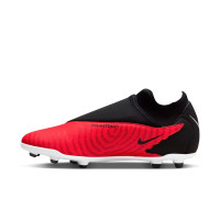 Nike Phantom GX DF Club Gras / Kunstgras Voetbalschoenen (MG) Felrood Zwart Wit