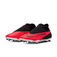 Nike Phantom GX DF Club Gras / Kunstgras Voetbalschoenen (MG) Felrood Zwart Wit