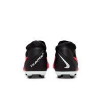 Nike Phantom GX DF Club Gras / Kunstgras Voetbalschoenen (MG) Felrood Zwart Wit