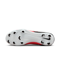 Nike Phantom GX DF Club Gras / Kunstgras Voetbalschoenen (MG) Felrood Zwart Wit