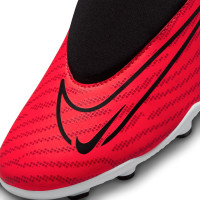 Nike Phantom GX DF Club Gras / Kunstgras Voetbalschoenen (MG) Felrood Zwart Wit