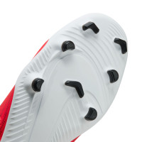 Nike Phantom GX DF Club Gras / Kunstgras Voetbalschoenen (MG) Felrood Zwart Wit
