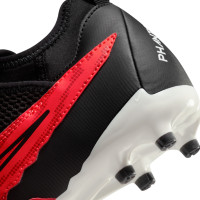 Nike Phantom GX DF Academy Gras / Kunstgras Voetbalschoenen (MG) Kids Zwart Felrood Wit