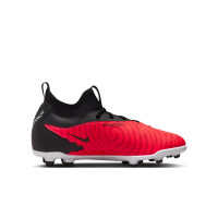 Nike Phantom GX DF Club Gras / Kunstgras Voetbalschoenen (MG) Kids Felrood Zwart Wit