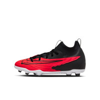 Nike Phantom GX DF Club Gras / Kunstgras Voetbalschoenen (MG) Kids Felrood Zwart Wit