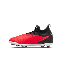 Nike Phantom GX DF Club Gras / Kunstgras Voetbalschoenen (MG) Kids Felrood Zwart Wit