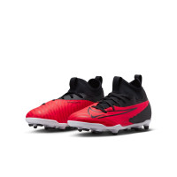 Nike Phantom GX DF Club Gras / Kunstgras Voetbalschoenen (MG) Kids Felrood Zwart Wit