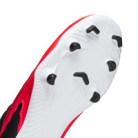 Nike Phantom GX DF Club Gras / Kunstgras Voetbalschoenen (MG) Kids Felrood Zwart Wit