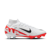 Nike Zoom Mercurial Superfly Elite 9 Gras Voetbalschoenen (FG) Wit Felrood Zwart
