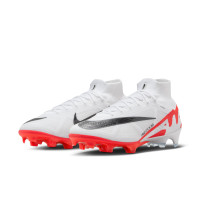 Nike Zoom Mercurial Superfly Elite 9 Gras Voetbalschoenen (FG) Wit Felrood Zwart