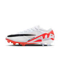 Nike Zoom Mercurial Vapor Elite 15 Gras Voetbalschoenen (FG) Wit Felrood Zwart