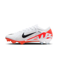 Nike Zoom Mercurial Vapor Elite 15 Gras Voetbalschoenen (FG) Wit Felrood Zwart