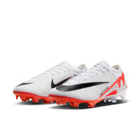 Nike Zoom Mercurial Vapor Elite 15 Gras Voetbalschoenen (FG) Wit Felrood Zwart