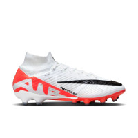 Nike Zoom Mercurial Superfly Elite 9 Artificial Grass Football Shoes (AG) White Bright Red Black