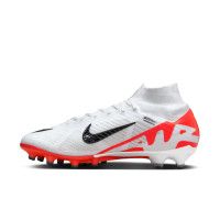 Nike Zoom Mercurial Superfly Elite 9 Artificial Grass Football Shoes (AG) White Bright Red Black