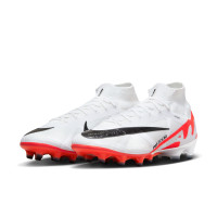 Nike Zoom Mercurial Superfly Elite 9 Artificial Grass Football Shoes (AG) White Bright Red Black