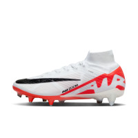 Nike Zoom Mercurial Superfly Elite 9 IJzeren-Nop Voetbalschoenen (SG) Anti-Clog Wit Felrood Zwart