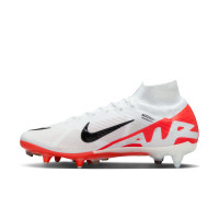 Nike Zoom Mercurial Superfly Elite 9 IJzeren-Nop Voetbalschoenen (SG) Anti-Clog Wit Felrood Zwart