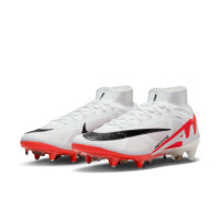 Nike Zoom Mercurial Superfly Elite 9 IJzeren-Nop Voetbalschoenen (SG) Anti-Clog Wit Felrood Zwart
