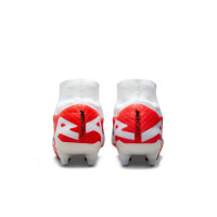 Nike Zoom Mercurial Superfly Elite 9 IJzeren-Nop Voetbalschoenen (SG) Anti-Clog Wit Felrood Zwart