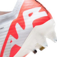 Nike Zoom Mercurial Vapor Elite 15 IJzeren-Nop Voetbalschoenen (SG) Anti-Clog Wit Felrood Zwart