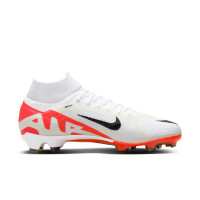 Nike Zoom Mercurial Superfly Pro 9 Gras Football Shoes (FG) White Bright Red Black