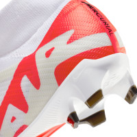 Nike Zoom Mercurial Superfly Pro 9 Gras Football Shoes (FG) White Bright Red Black