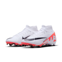 Nike Zoom Mercurial Superfly Academy 9 Gras / Kunstgras Voetbalschoenen (MG) Wit Felrood Zwart