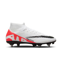 Nike Zoom Mercurial Superfly Academy 9 Iron-NOP Football Shoes (SG) Anti-Clog White Bright Red Black