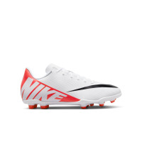 Nike Mercurial Vapor Club 15 Gras / Kunstgras Voetbalschoenen (MG) Kids Wit Felrood Zwart