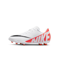 Nike Mercurial Vapor Club 15 Gras / Kunstgras Voetbalschoenen (MG) Kids Wit Felrood Zwart