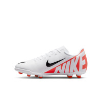 Nike Mercurial Vapor Club 15 Gras / Kunstgras Voetbalschoenen (MG) Kids Wit Felrood Zwart