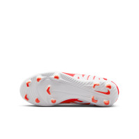 Nike Mercurial Vapor Club 15 Gras / Kunstgras Voetbalschoenen (MG) Kids Wit Felrood Zwart