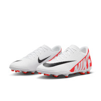 Nike Mercurial Vapor Club 15 Gras / Kunstgras Voetbalschoenen (MG) Wit Felrood Zwart