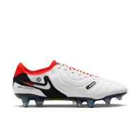 Nike Tiempo Legend Elite 10 IJzeren-Nop Voetbalschoenen (SG) Anti-Clog Wit Zwart Felrood