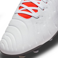 Nike Tiempo Legend Pro 10 Gras Football Shoes (FG) White Black Bright Red