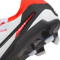 Nike Tiempo Legend Pro 10 Gras Football Shoes (FG) White Black Bright Red