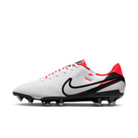 Nike Tiempo Legend Academy 10 Grass/Artificial Grass Football Shoes (MG) White Black Bright Red