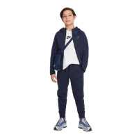 Nike Tech Fleece Trainingspak Sportswear Kids Donkerblauw Zwart