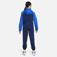 Nike Sportswear Poly Trainingspak Full-Zip Hooded Kids Donkerblauw Blauw Wit