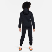 Nike Sportswear Poly Full-Zip Hooded Kids Tracksuit Black White